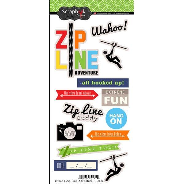 Zipline Collection Zip Line Adventure 5 x 11 Scrapbook Sticker Sheet by Scrapbook Customs - Scrapbook Supply Companies