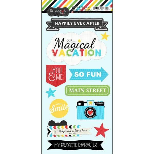 Magical Day of Fun Collection 5.5 x 11 Scrapbook Sticker Sheet by Scrapbook Customs - Scrapbook Supply Companies