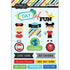 Magical Day of Fun Collection Doo-Dads 6 X 9 Scrapbook Sticker Sheet by Scrapbook Customs - Scrapbook Supply Companies