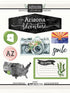 Watercolor Collection Arizona 6 x 8 Scrapbook Sticker Sheet by Scrapbook Customs - Scrapbook Supply Companies