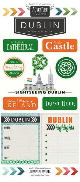 Travel Adventure Collection Dublin Adventure 6 x 12 Scrapbook Sticker Sheet by Scrapbook Customs - Scrapbook Supply Companies