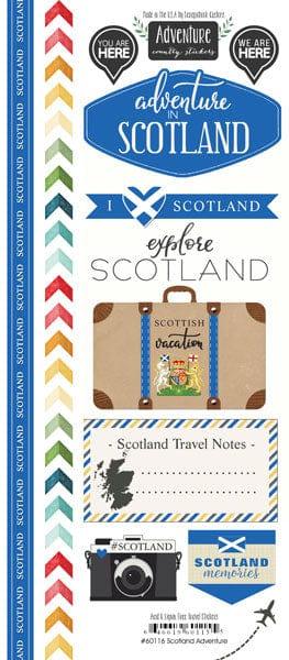 Travel Adventure Collection Scotland Adventure 6 x 12 Scrapbook Sticker Sheet by Scrapbook Customs - Scrapbook Supply Companies