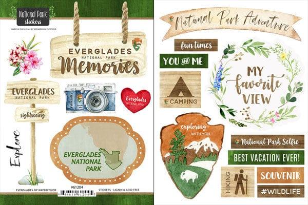 National Park Collection Everglades National Park Scrapbook Double-Sided Sticker Sheet by Scrapbook Customs - Scrapbook Supply Companies