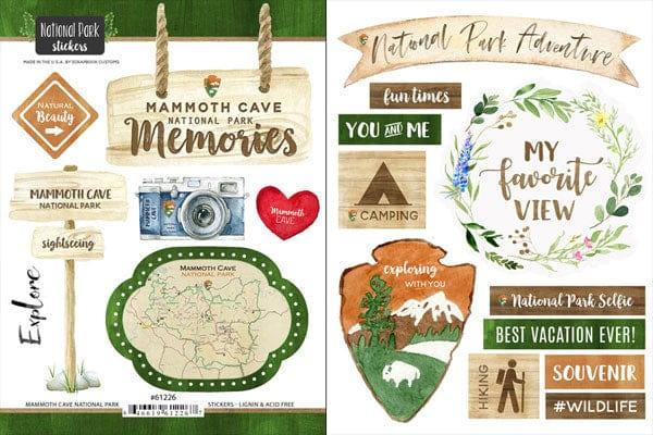 National Park Collection Mammoth Cave National Park Scrapbook Double-Sided Sticker Sheet by Scrapbook Customs - Scrapbook Supply Companies