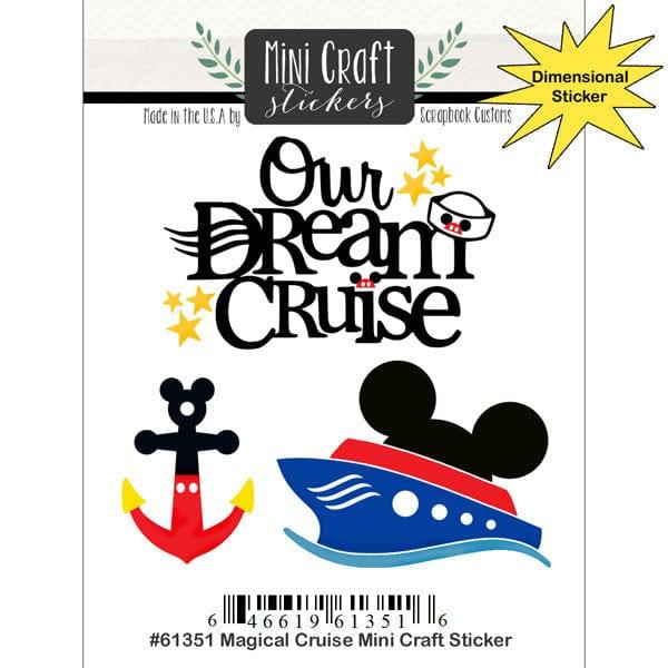 Magical Day of Fun Collection 3 x 5 Magical Cruise Scrapbook Embellishment by Scrapbook Customs - Scrapbook Supply Companies