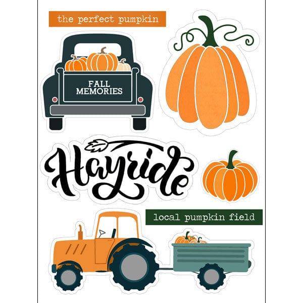 Pumpkin Collection Pumpkin Picking Patch 6 x 8 Double-Sided Scrapbook Sticker Sheet by Scrapbook Customs - Scrapbook Supply Companies