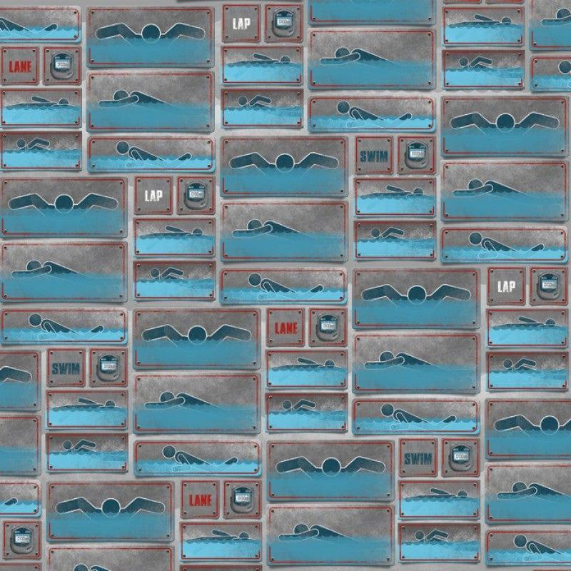 Swim On Collection Swimming Strokes 12 x 12 Scrapbook Paper by Karen Foster Design - Scrapbook Supply Companies