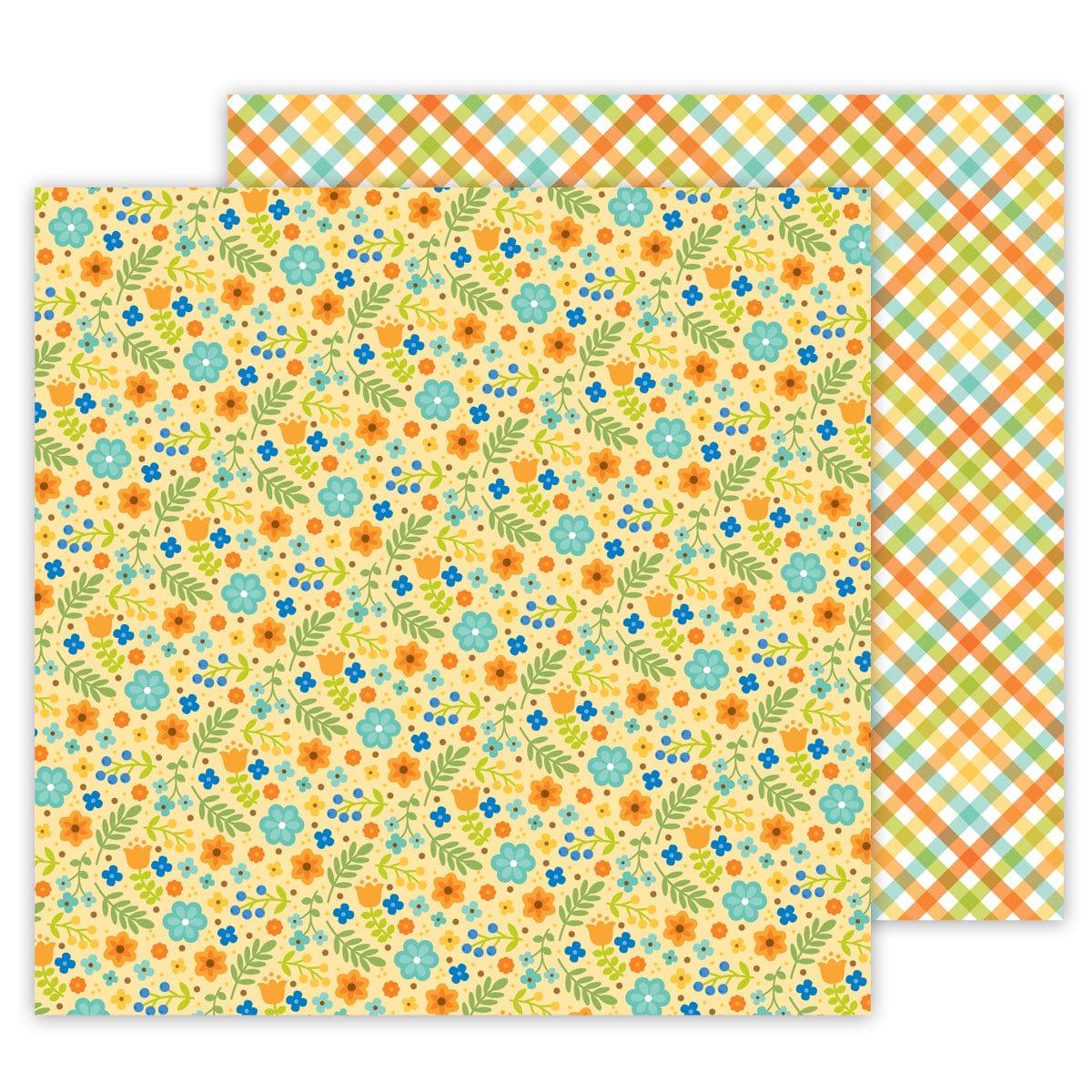 Great Outdoors Collection Wildflowers 12 x 12 Double-Sided Scrapbook Paper by Doodlebug Design