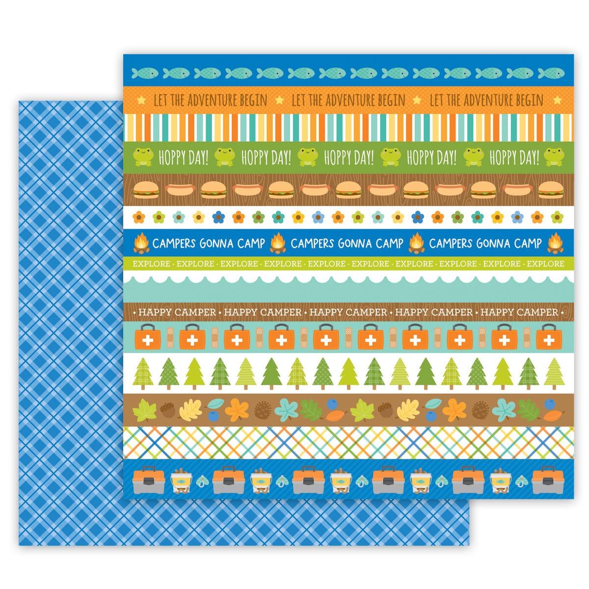 Great Outdoors Collection Sleeping Bag 12 x 12 Double-Sided Scrapbook Paper by Doodlebug Design - Scrapbook Supply Companies