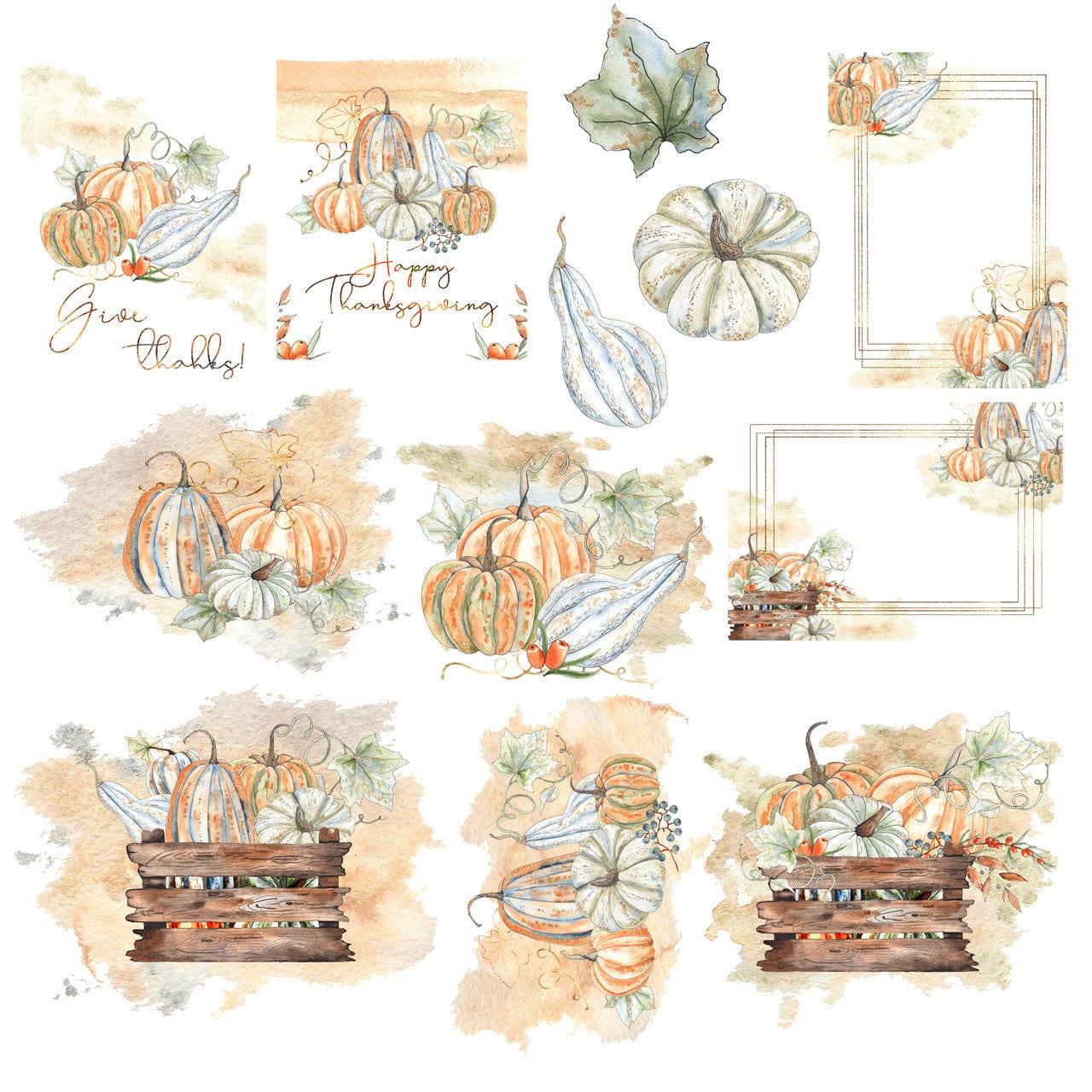 Pumpkin Patch Collection 12 x 12 Scrapbook Paper & Embellishment Kit by SSC Designs - Scrapbook Supply Companies