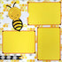 Bee Happy Premade Embellished Two-Page 12 x 12 Scrapbook Premade by SSC Laser Designs - Scrapbook Supply Companies