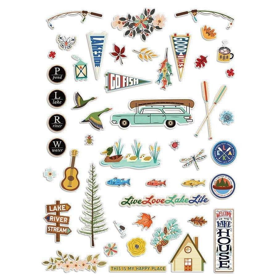 Lake Life Collection Ephemera Die Cut Scrapbook Embellishments by Fancy Pants Design - Scrapbook Supply Companies