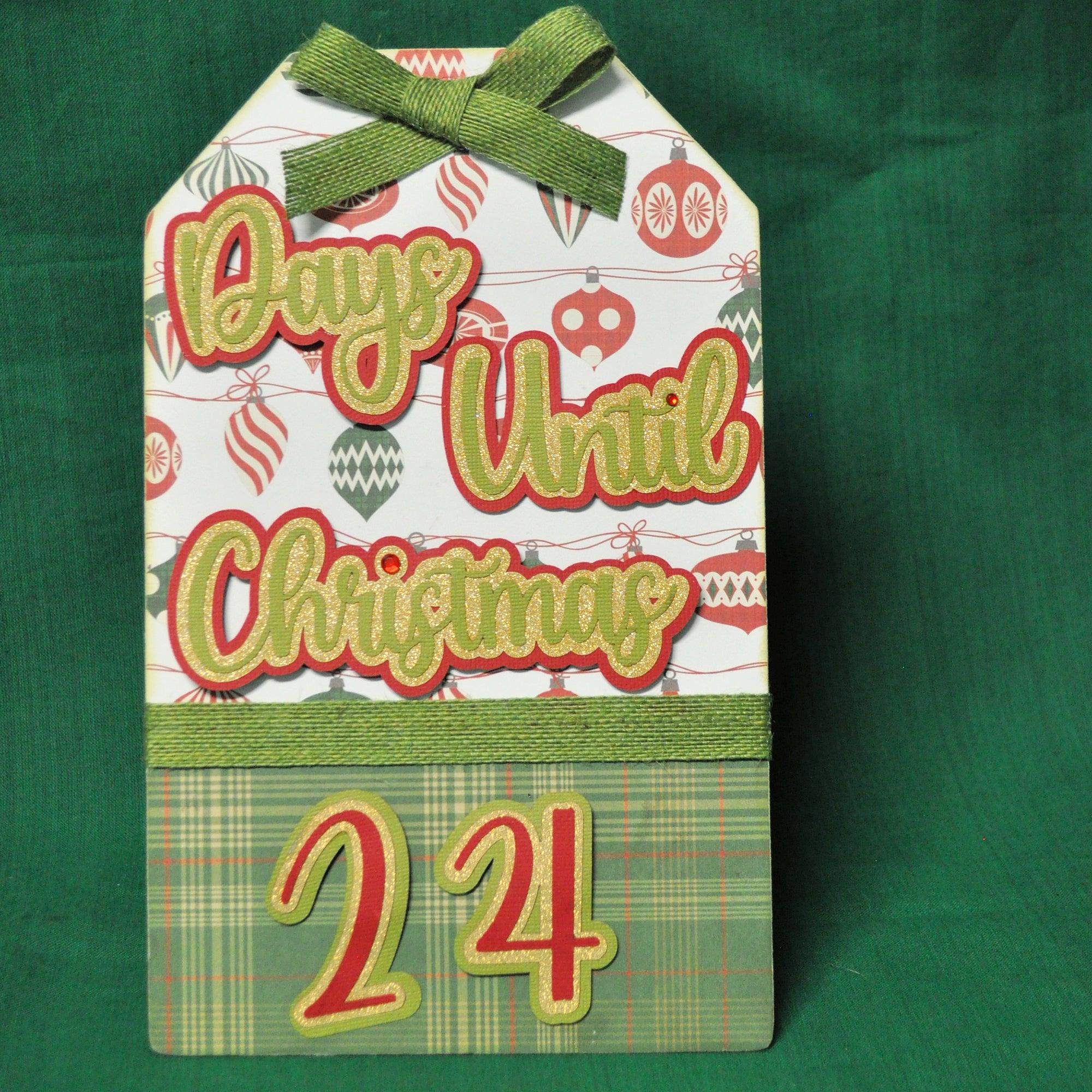 Countdown To Christmas Ornaments 6.5 x 10 Interactive, Magnetic Countdown Calendar with Number Magnets by SSC Designs - Scrapbook Supply Companies