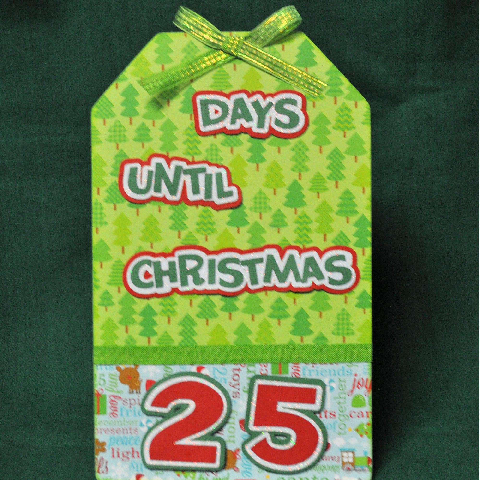 Countdown To Christmas Christmas Tree 6.5 x 10 Interactive, Magnetic Countdown Calendar with Number Magnets by SSC Designs - Scrapbook Supply Companies