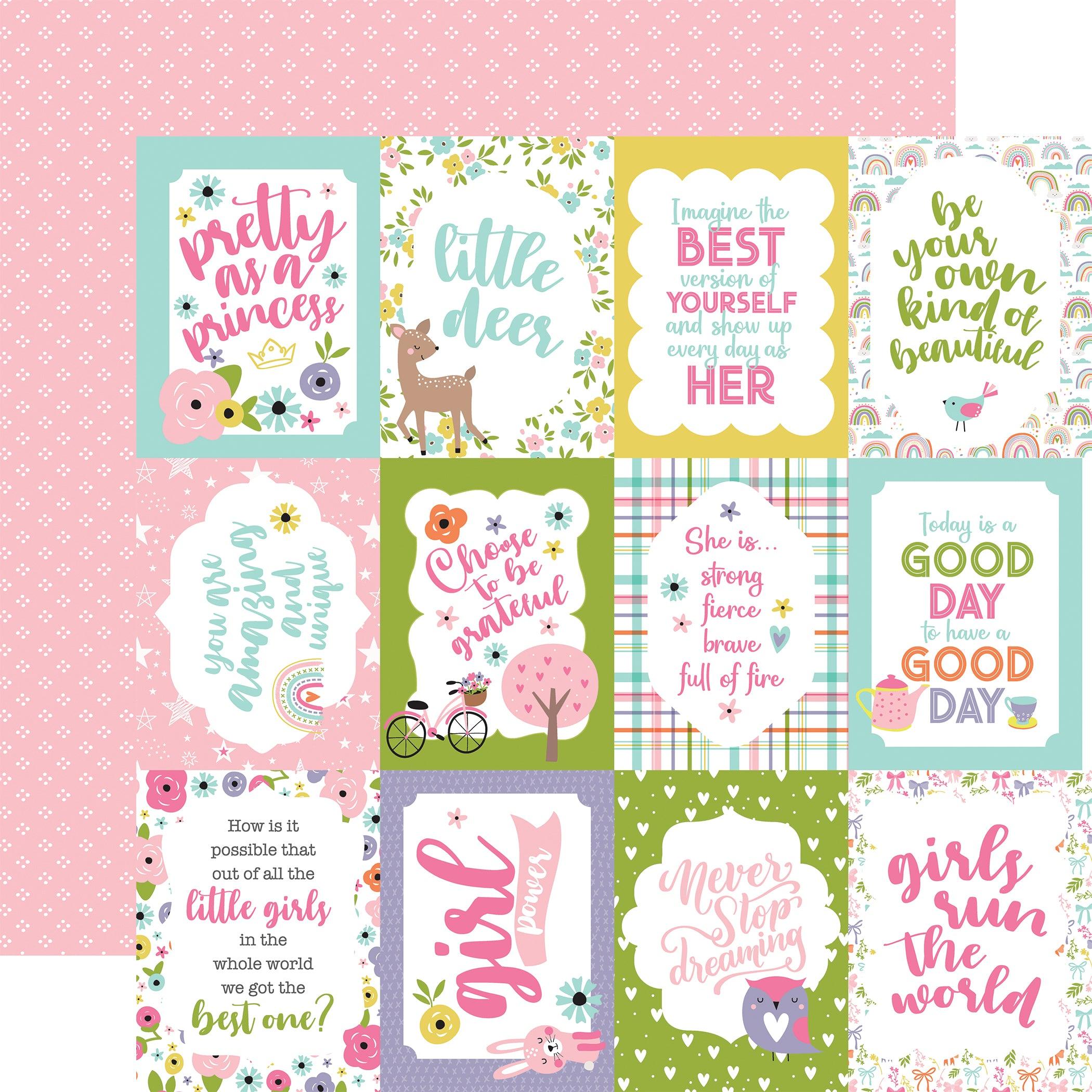 All About A Girl Collection 12 x 12 Scrapbook Paper & Sticker Pack by Echo Park Paper - Scrapbook Supply Companies