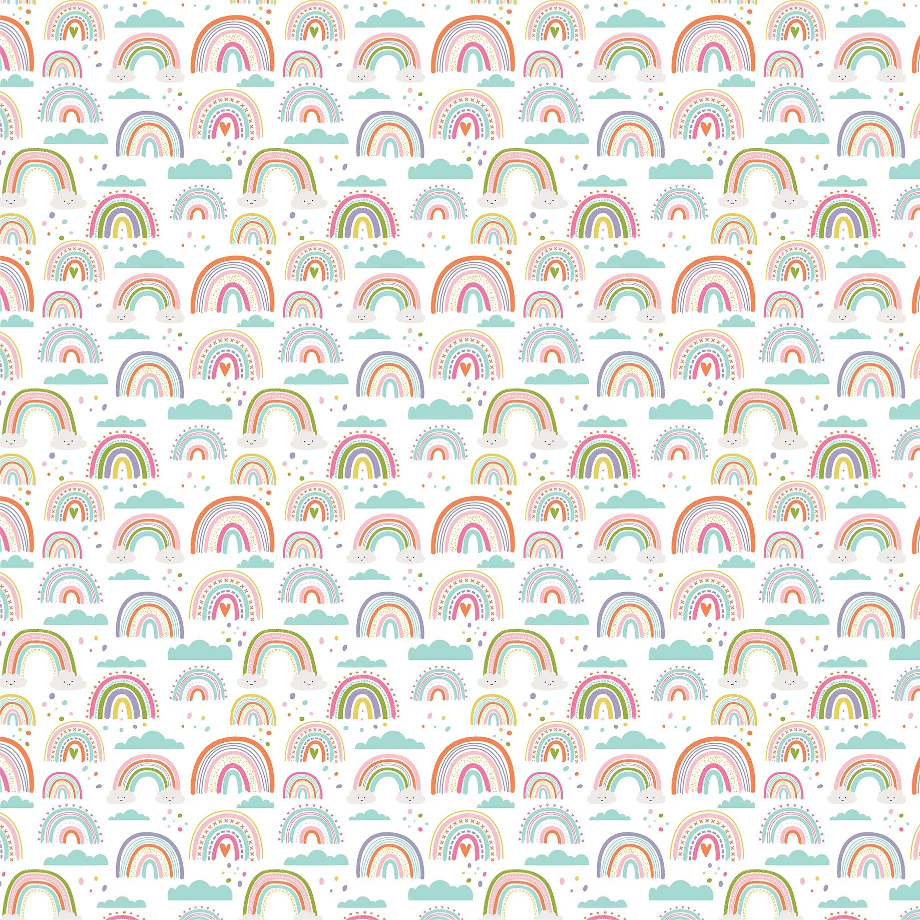 All About A Girl Collection Colorful Skies 12 x 12 Double-Sided Scrapbook Paper by Echo Park Paper - Scrapbook Supply Companies