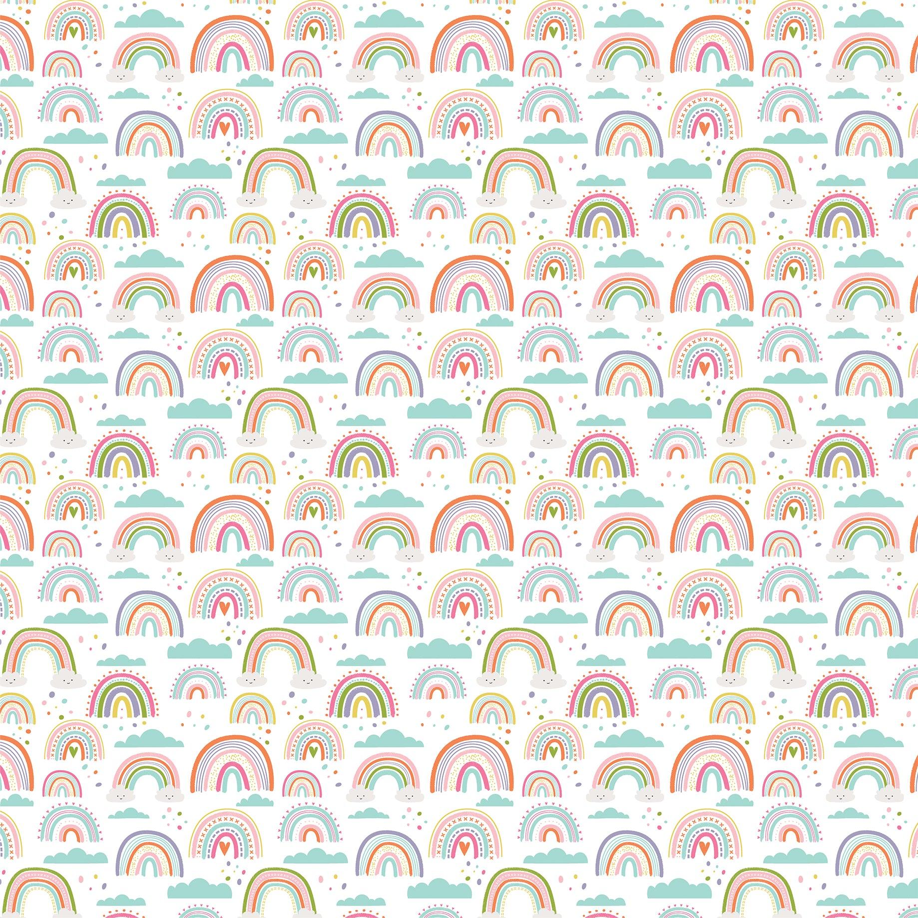 All About A Girl Collection Colorful Skies 12 x 12 Double-Sided Scrapbook Paper by Echo Park Paper - Scrapbook Supply Companies