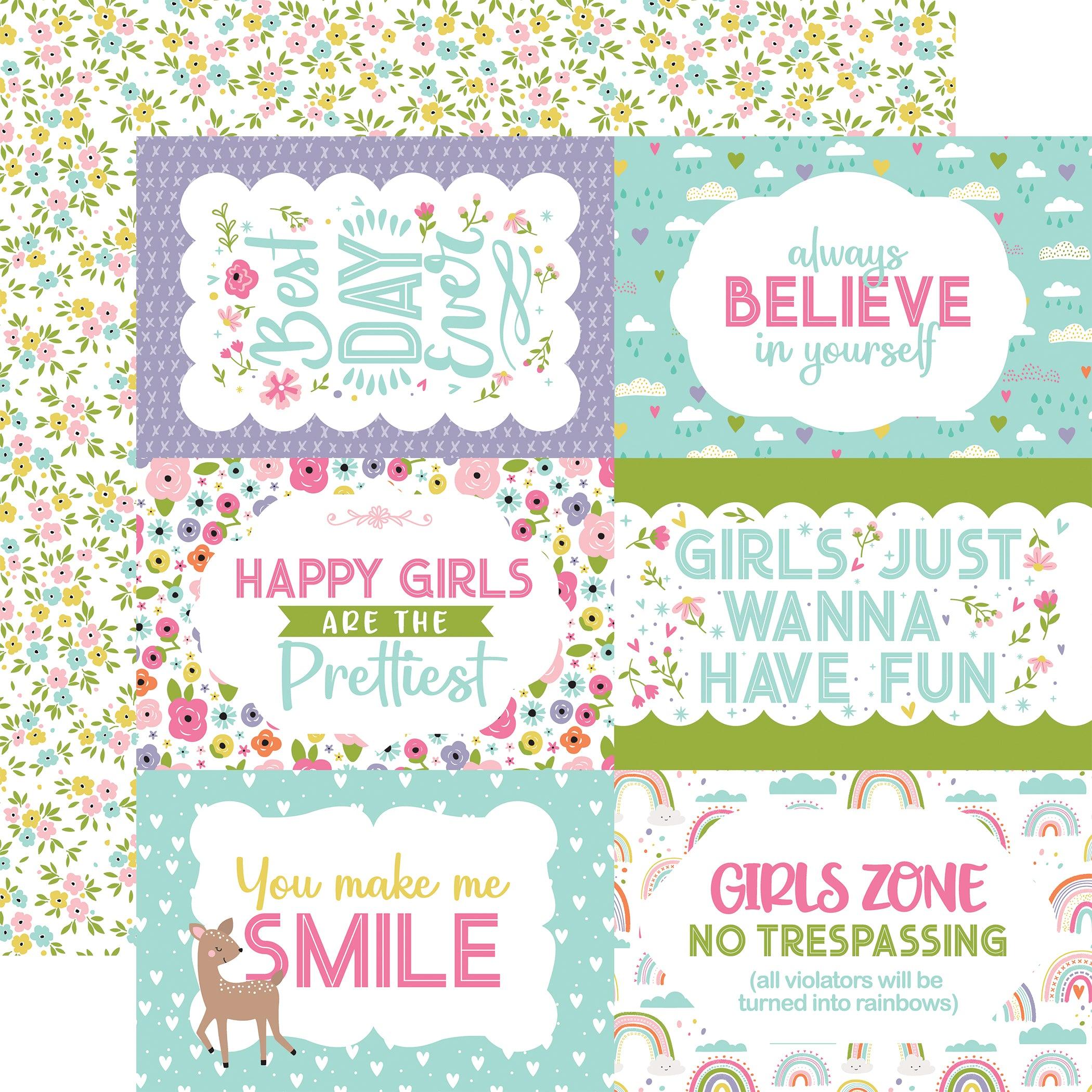 All About A Girl Collection 12 x 12 Scrapbook Paper & Sticker Pack by Echo Park Paper - Scrapbook Supply Companies