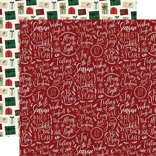 A Cozy Christmas 13-Piece Collection Kit by Echo Park Paper-12 Papers, 1 Sticker - Scrapbook Supply Companies
