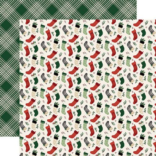 A Cozy Christmas 13-Piece Collection Kit by Echo Park Paper-12 Papers, 1 Sticker - Scrapbook Supply Companies