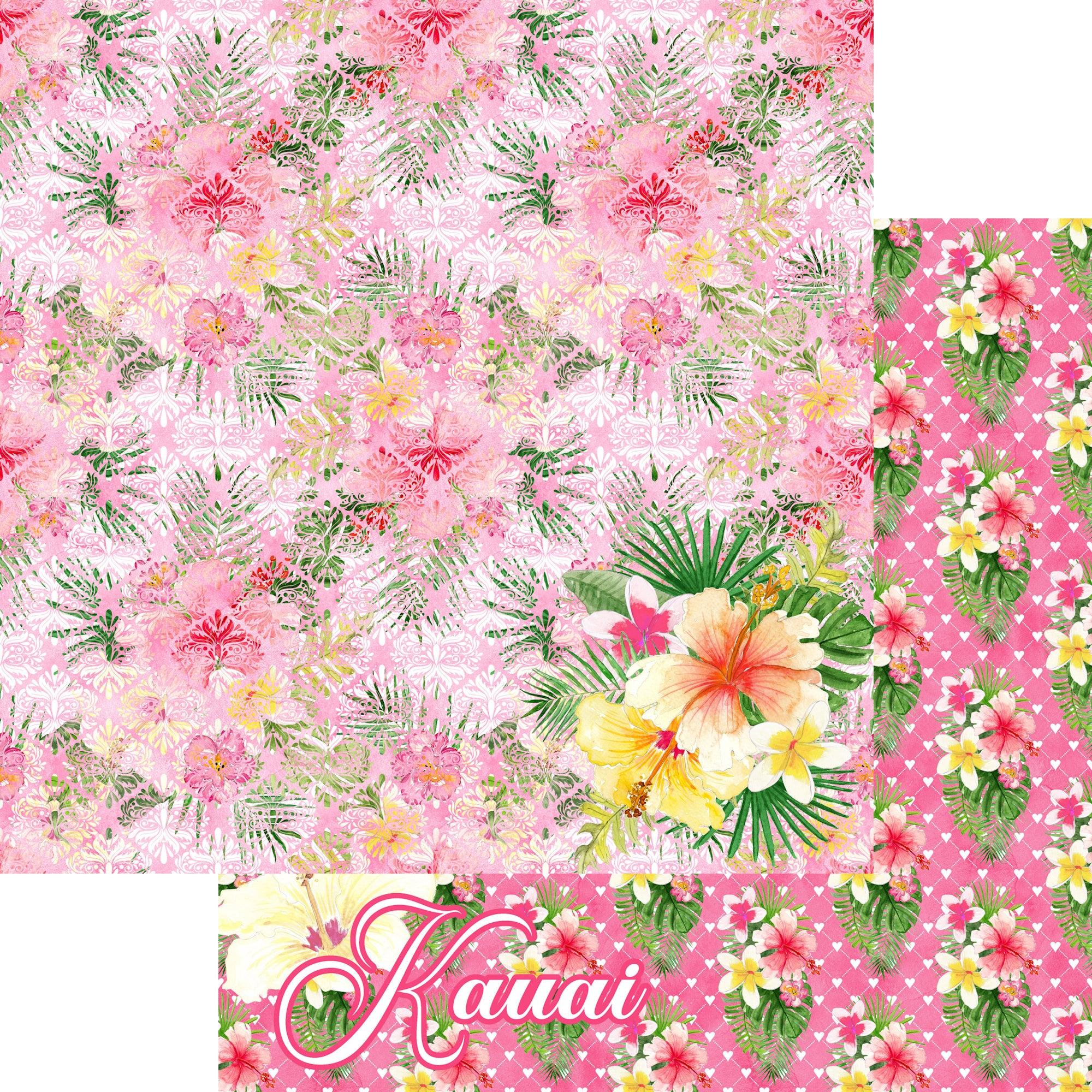 Aloha, Hawaii Collection Kauai 12 x 12 Double-Sided Scrapbook Paper by SSC Designs