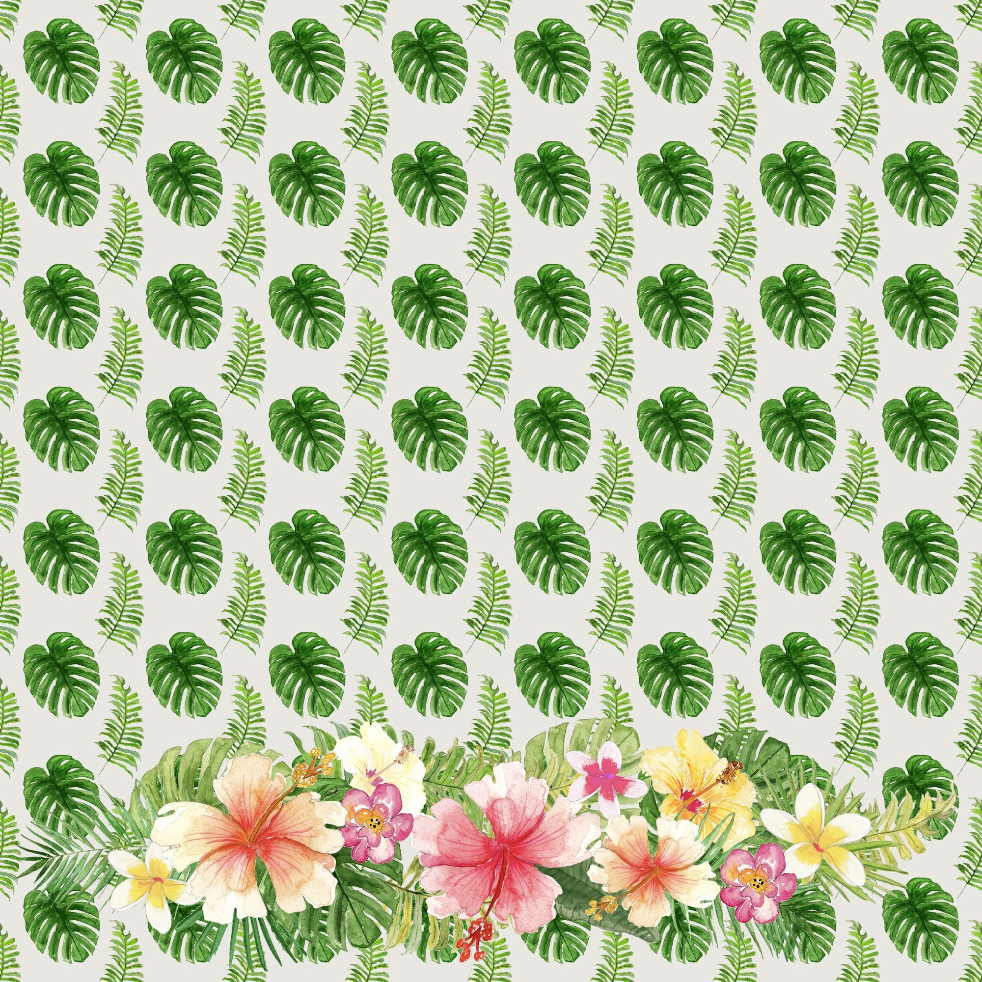 Aloha, Hawaii Collection Hawaiian Hibiscus 12 x 12 Double-Sided Scrapbook Paper by SSC Designs - Scrapbook Supply Companies