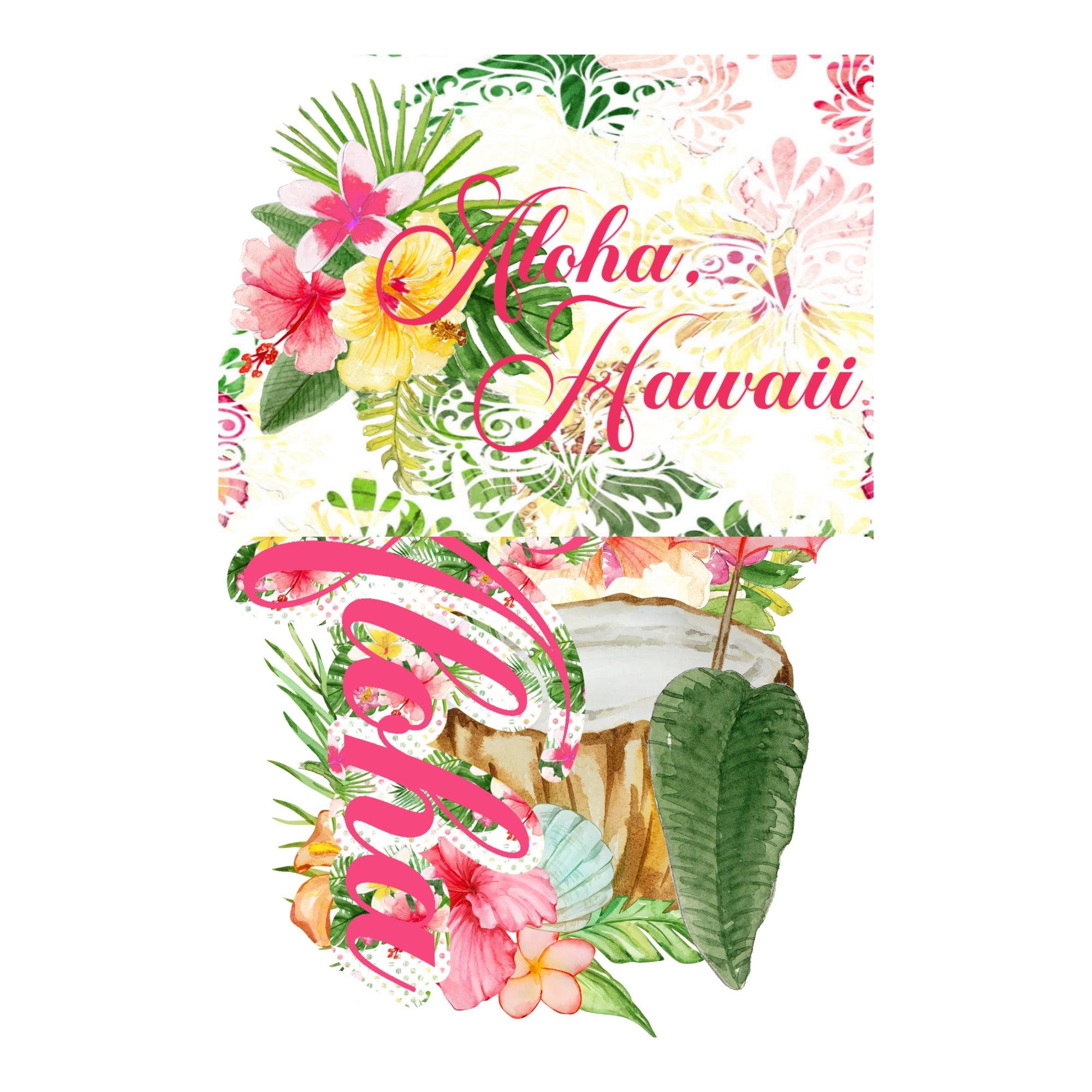 Aloha, Hawaii Collection Laser Cut Ephemera Embellishments by SSC Designs