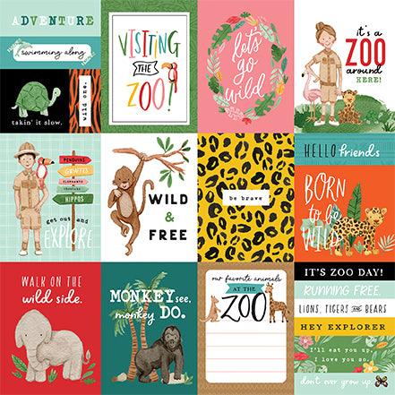 Animal Kingdom Collection 3 x 4 Journaling Cards 12 x 12 Double-Sided Scrapbook Paper by Echo Park Paper - Scrapbook Supply Companies