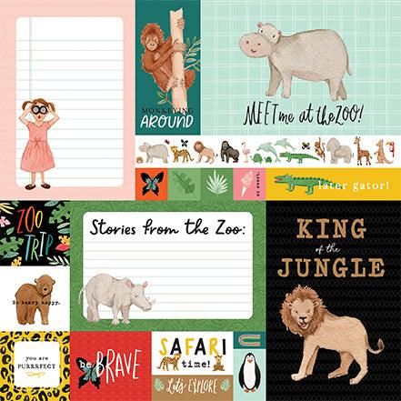 Animal Kingdom Collection Multi Journaling Cards 12 x 12 Double-Sided Scrapbook Paper by Echo Park Paper - Scrapbook Supply Companies