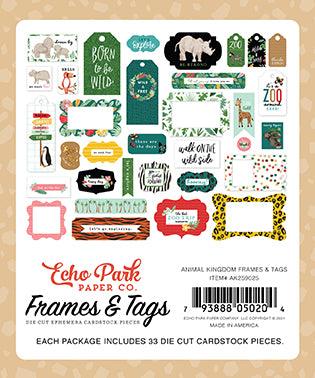 Animal Kingdom Collection 5 x 5 Scrapbook Tags & Frames Die Cuts by Echo Park Paper - Scrapbook Supply Companies