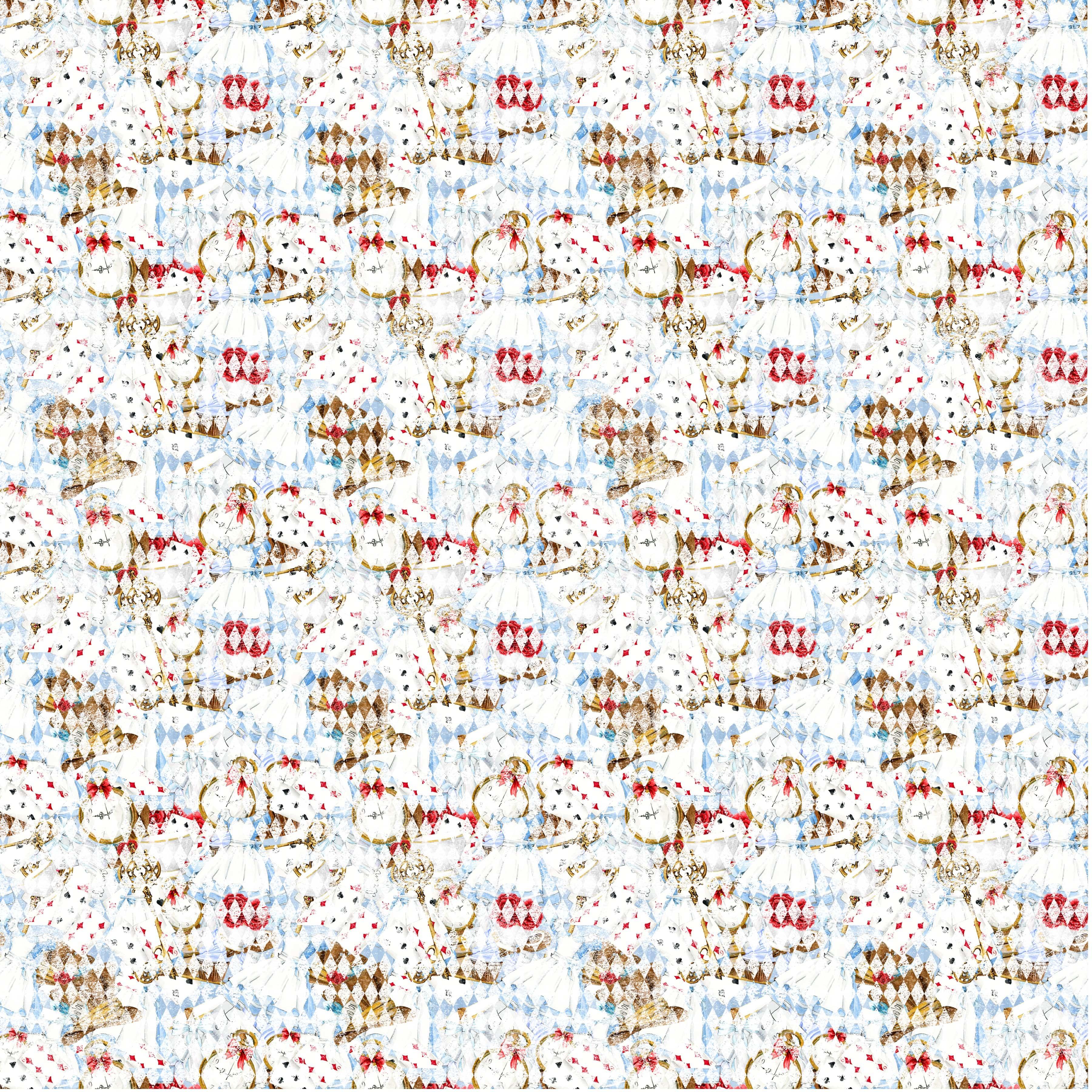 Frou Frou's Alice Collection Round We Go 12 x 12 Double-Sided Scrapbook Paper by SSC Designs - Scrapbook Supply Companies