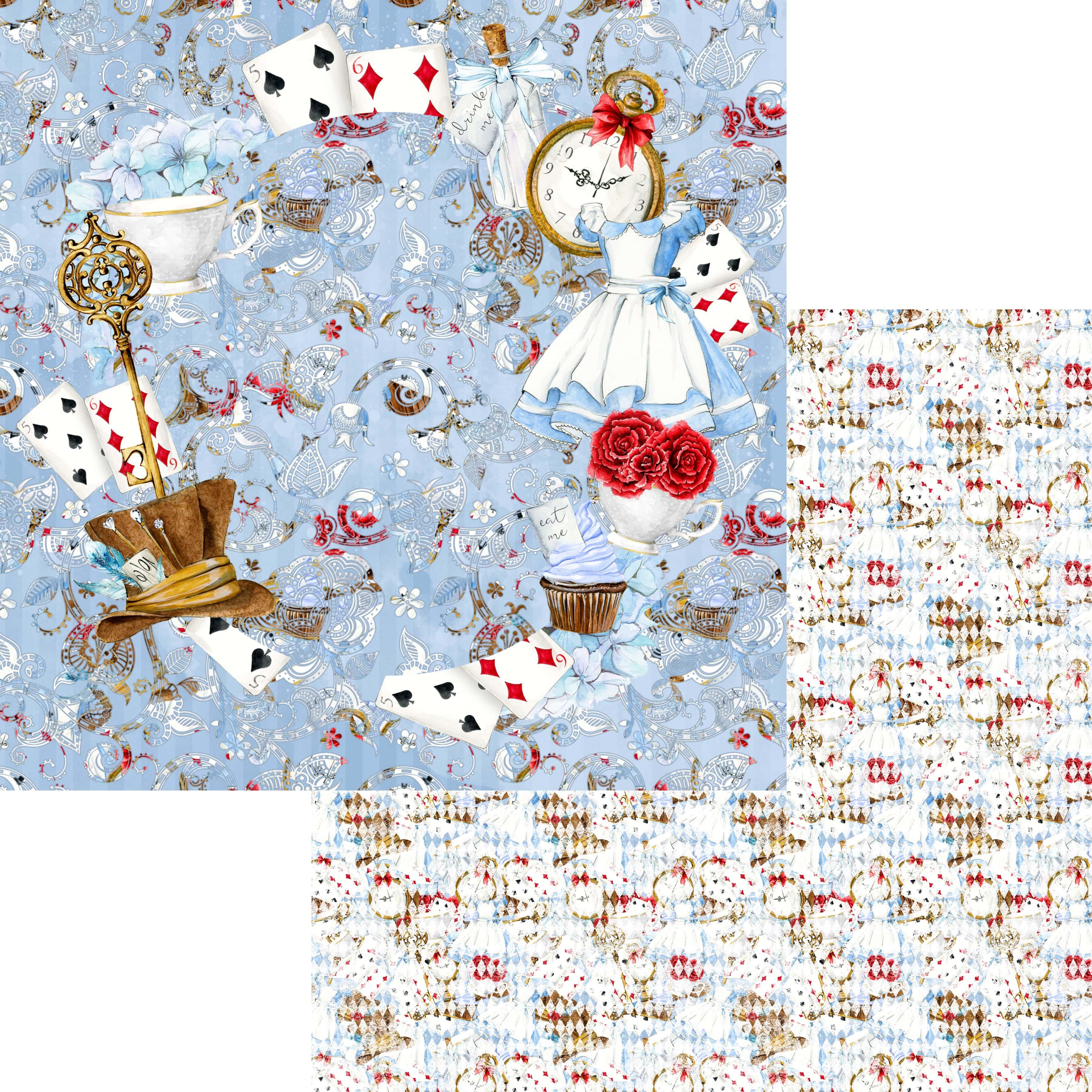 Frou Frou's Alice 12 x 12 Scrapbook Paper & Embellishment Kit by SSC Designs - Scrapbook Supply Companies
