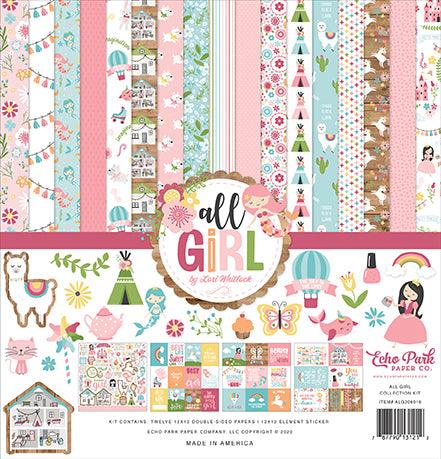 All Girl Collection 12 x 12 Scrapbook Paper & Sticker Pack by Echo Park Paper - Scrapbook Supply Companies