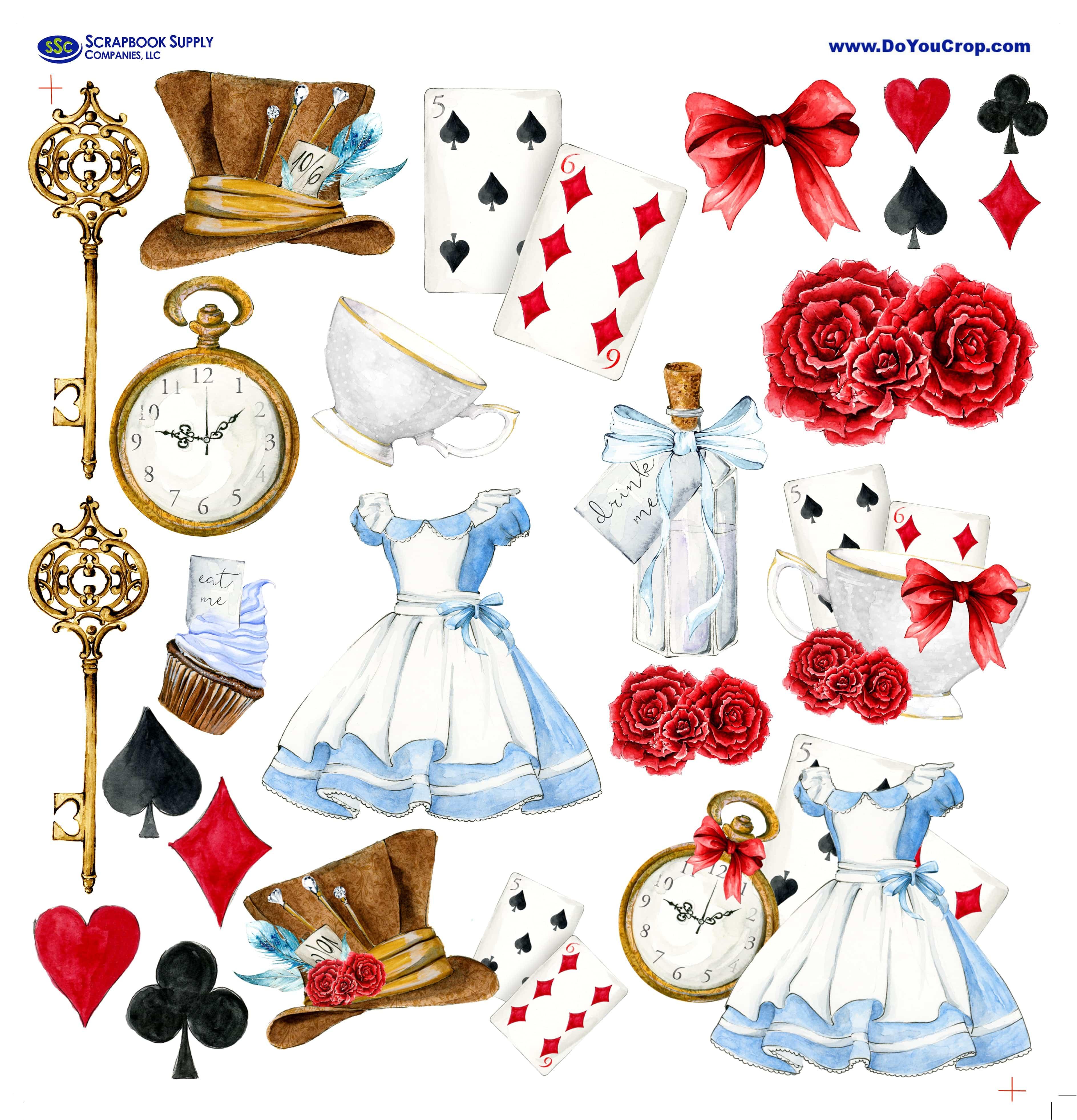 Frou Frou's Alice 12 x 12 Scrapbook Paper & Embellishment Kit by SSC Designs - Scrapbook Supply Companies