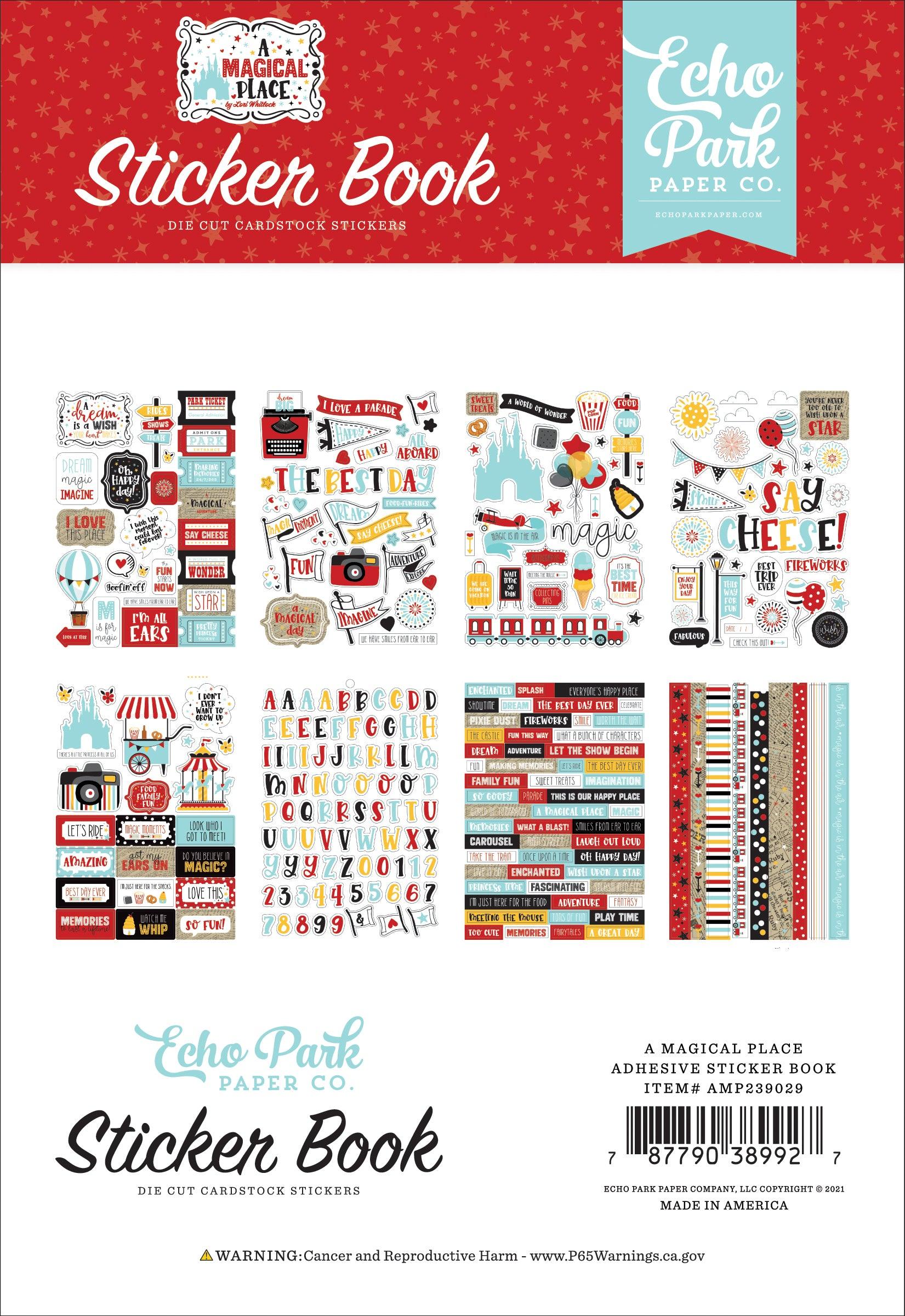A Magical Place Collection Sticker Book by Echo Park Paper-16 pages - Scrapbook Supply Companies