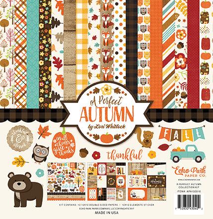 A Perfect Autumn Collection 12 x 12 Scrapbook Paper & Sticker Pack by Echo Park Paper - Scrapbook Supply Companies