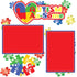 Autism Au-Some (2) - 12 x 12 Premade, Printed Scrapbook Pages by SSC Designs - Scrapbook Supply Companies