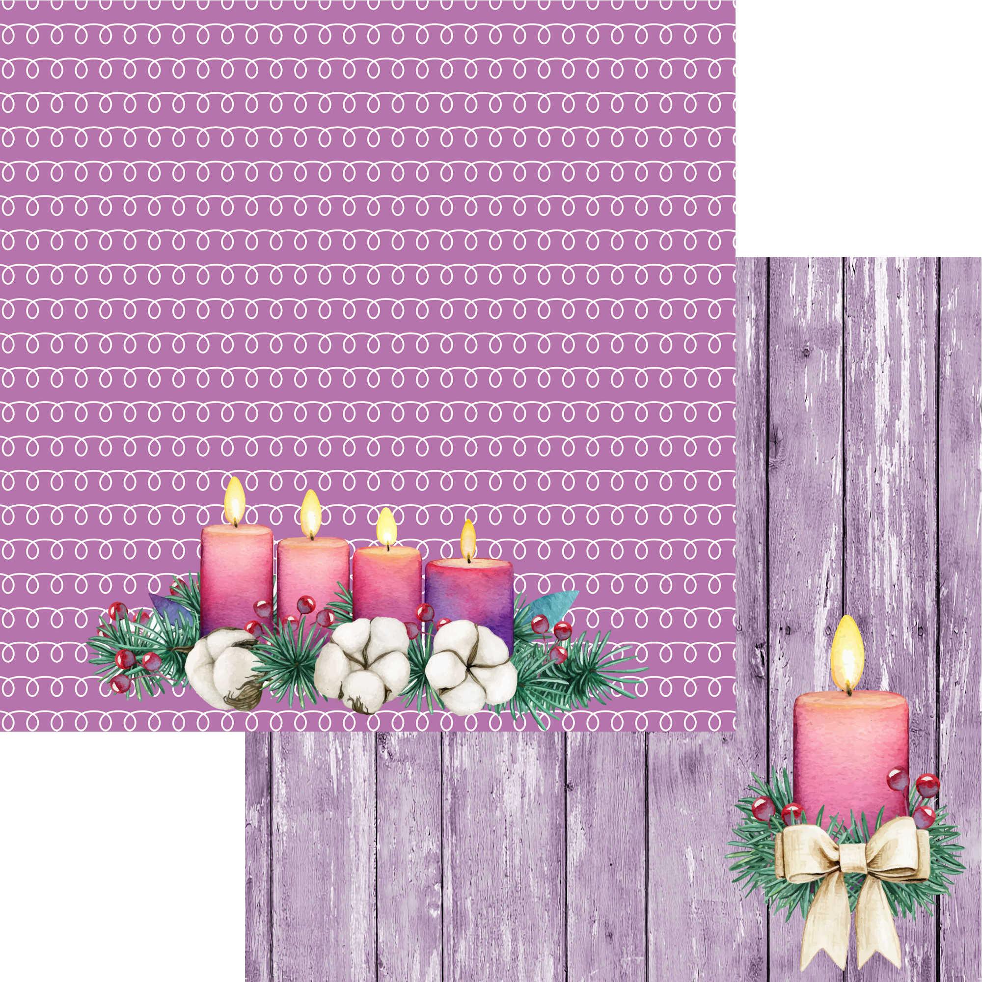 Advent Collection Light A Candle 12 x 12 Double-Sided Scrapbook Paper by SSC Designs
