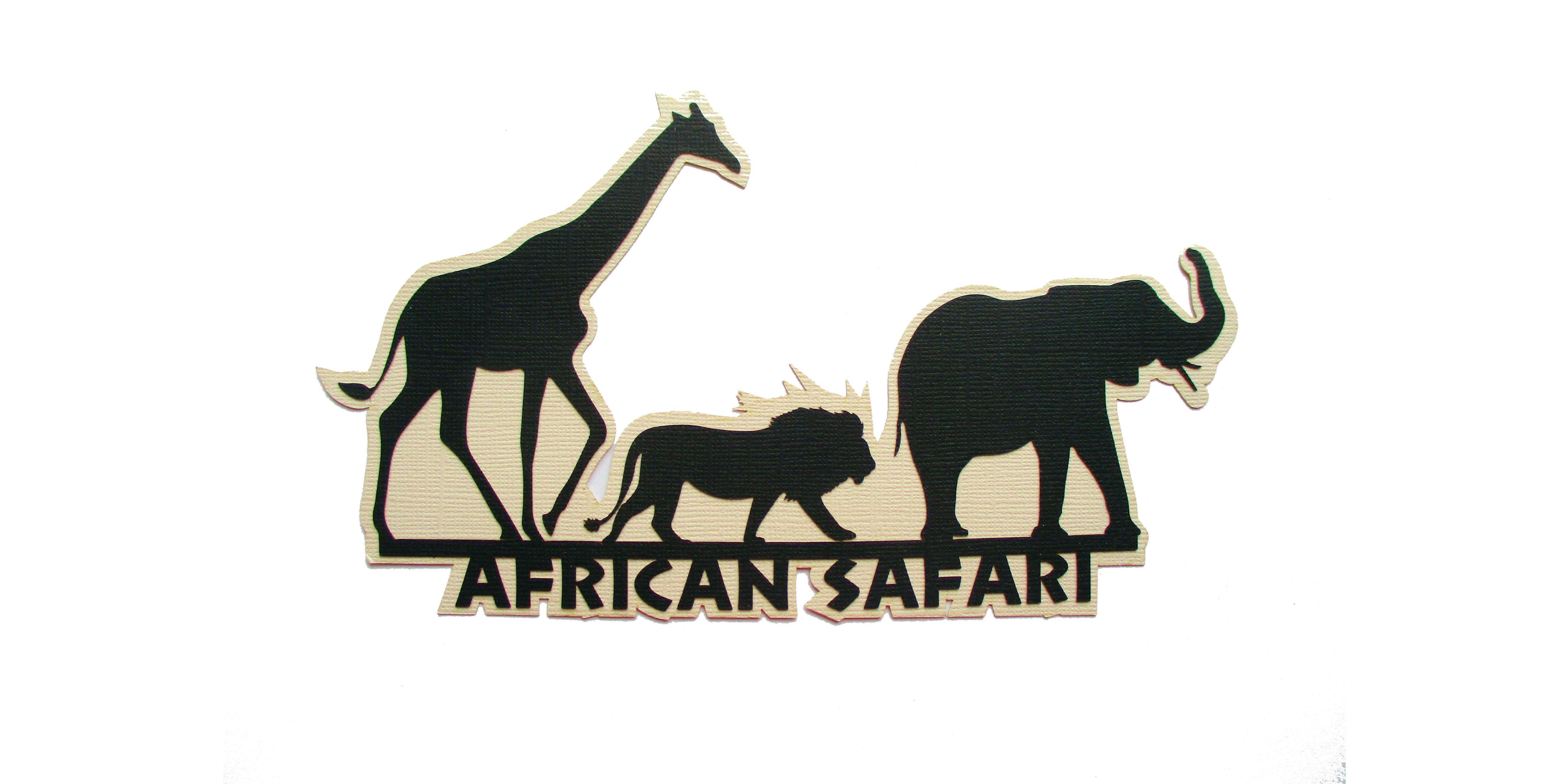African Safari 4 x 8 Laser Cut Scrapbook Embellishment by SSC Laser Designs