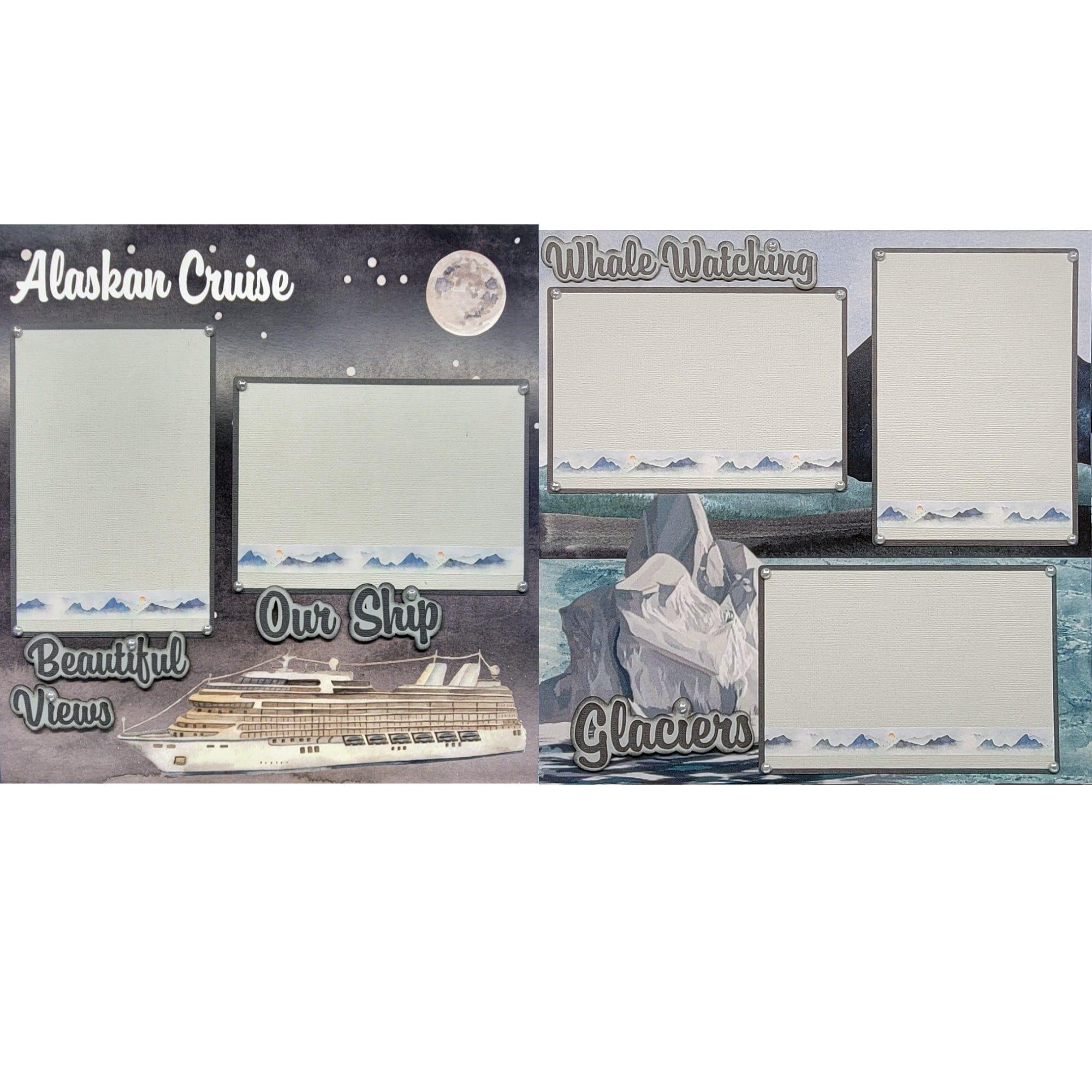 Our Alaskan Cruise (2) - 12 x 12 Pages, Fully-Assembled & Hand-Crafted 3D Scrapbook Premade by SSC Designs
