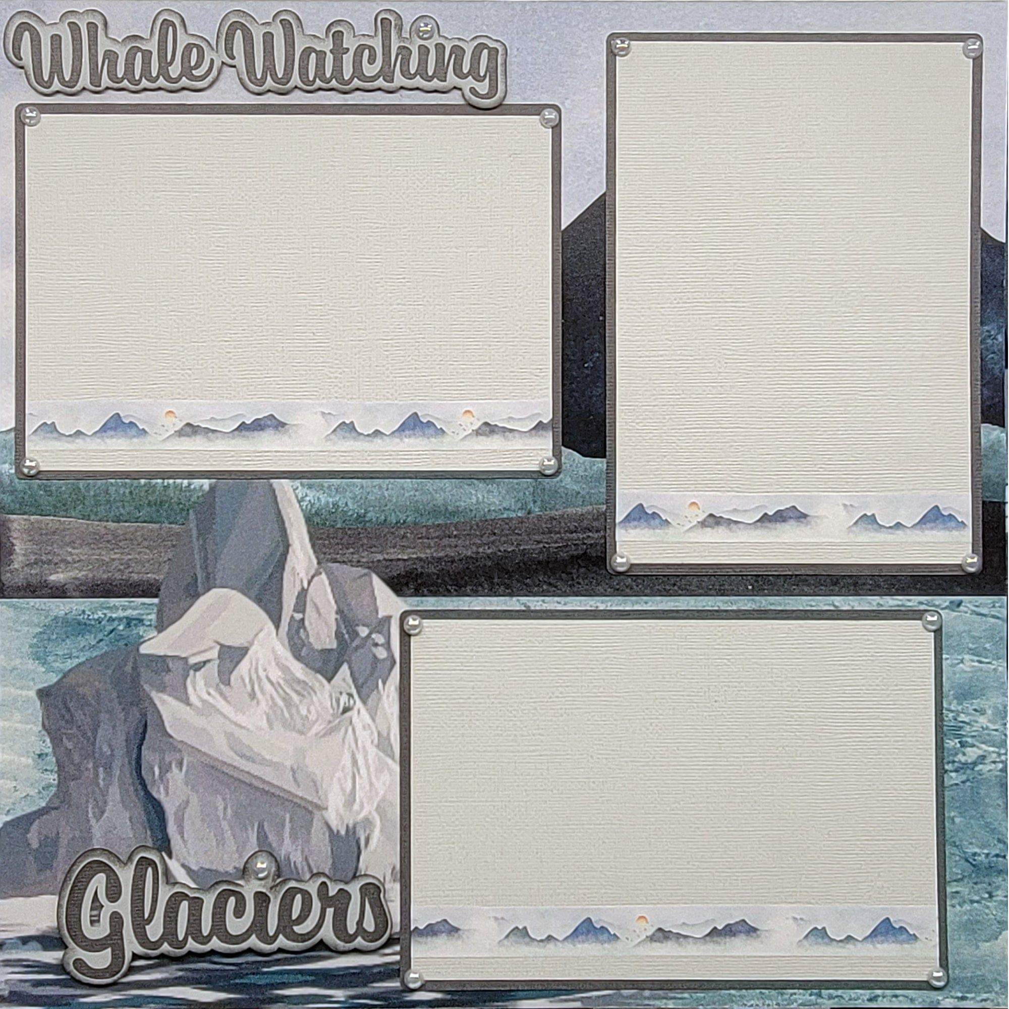 Our Alaskan Cruise 2 - 12 x 12 Pages, Fully-Assembled & Hand-Crafted 3D Scrapbook Premade by SSC Designs - Scrapbook Supply Companies