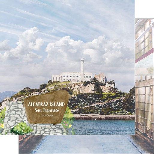 National Park Collection Alcatraz Island 12 x 12 Double-Sided Scrapbook Paper by Scrapbook Customs - Scrapbook Supply Companies