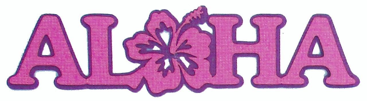 Aloha Hibiscus 1 x 5 Laser Cut Scrapbook Embellishment by SSC Laser Designs