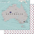 Travel Adventure Collection Australia Map 12 x 12 Scrapbook Paper by Scrapbook Customs - Scrapbook Supply Companies
