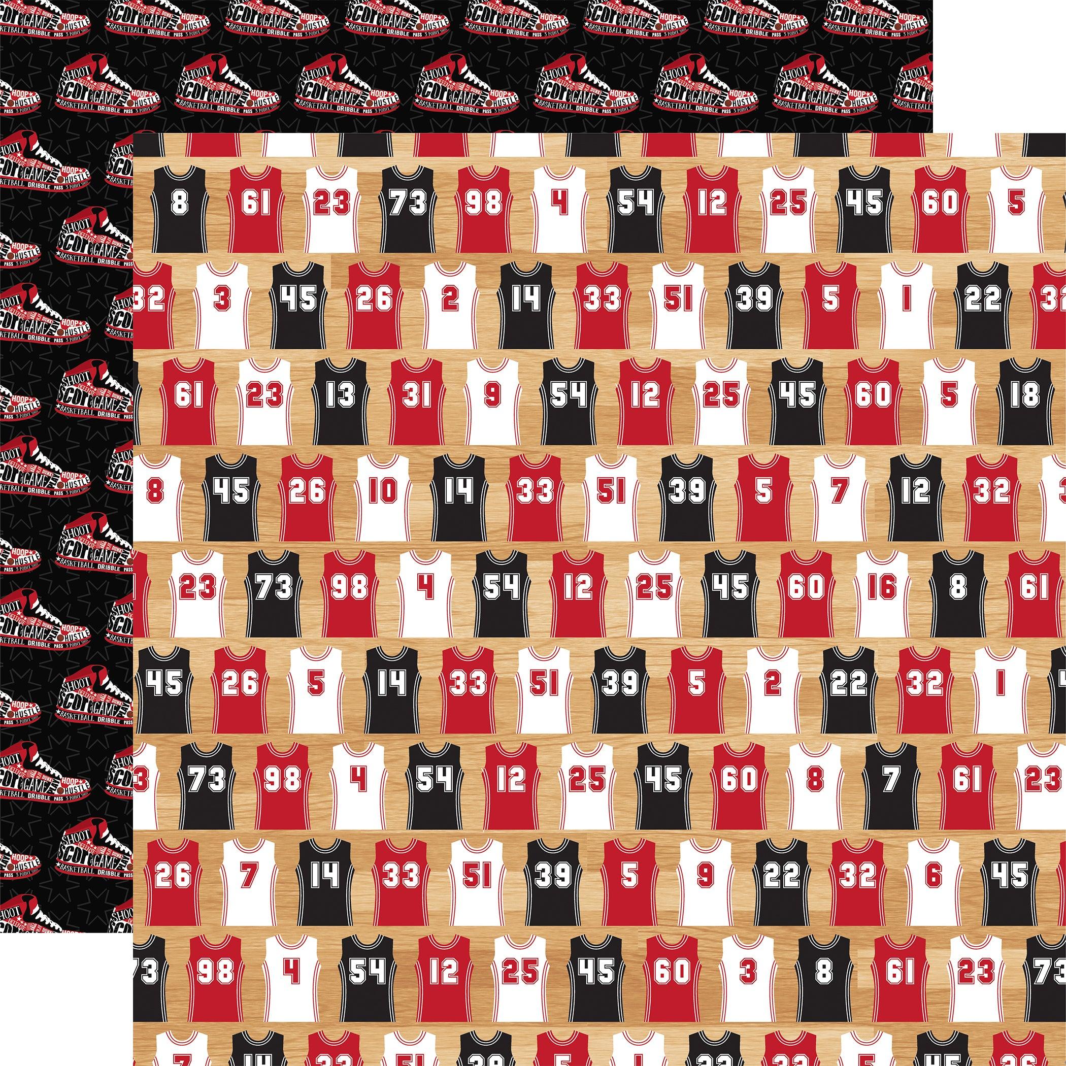 Basketball Collection Team Work 12 x 12 Double-Sided Scrapbook Paper by Echo Park Paper