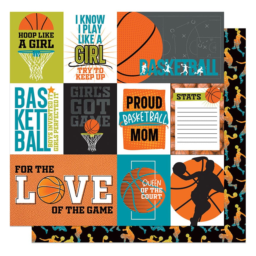 MVP Basketball Girl Collection 12 x 12 Paper & Sticker Collection Pack by Photo Play Paper