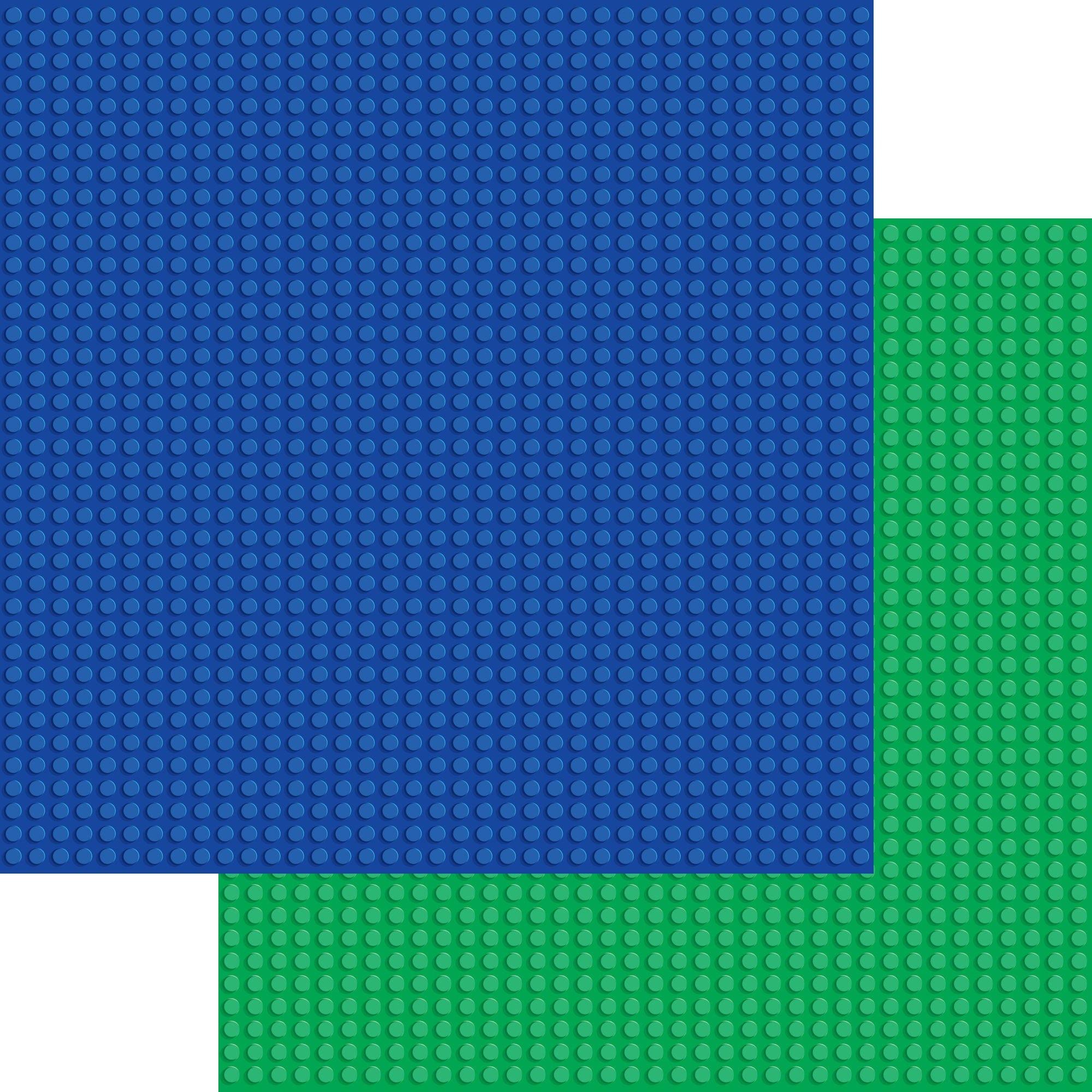 The Building Blocks Collection Blue & Green Blocks 12 x 12 Double-Sided Scrapbook Paper by SSC Designs - Scrapbook Supply Companies