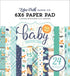 Hello Baby It's a Boy 6 x 6 Scrapbook Paper Pad by Echo Park Paper (24 Double-Sided Scrapbook Papers) - Scrapbook Supply Companies