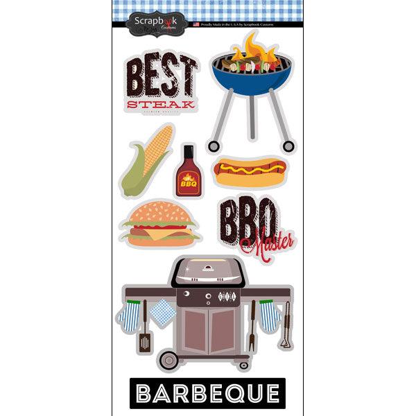 BBQ Sicker Sheet 6 x 12 Scrapbook Stickers by Scrapbook Customs - Scrapbook Supply Companies