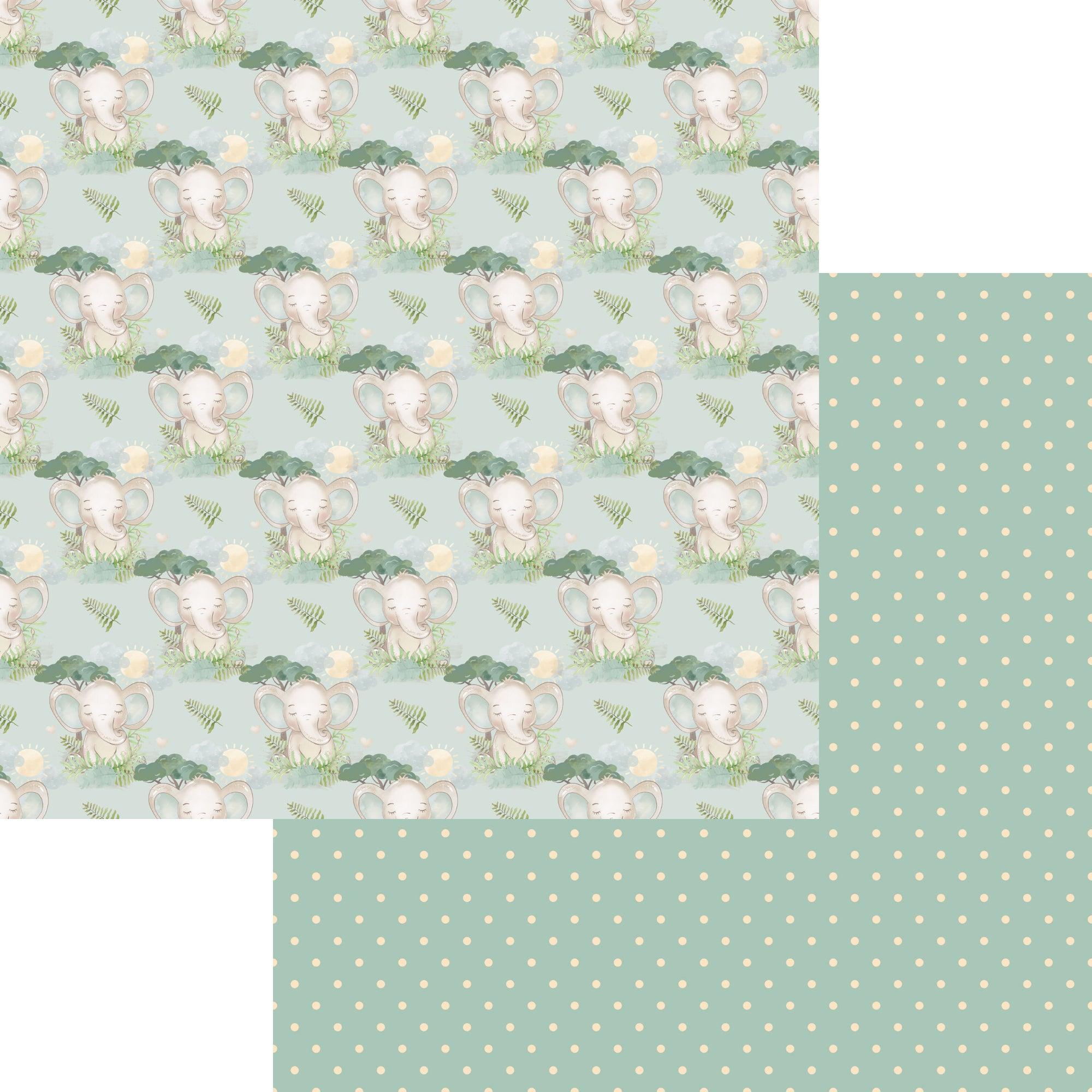 Baby Elephant Collection Cutie Pie 12 x 12 Double-Sided Scrapbook Paper by SSC Designs